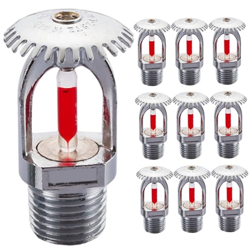 BeVistoso 10PCS Fire Sprinkler Head 155 Water Spray Up 1/2 Inch Thread Sprinkler Head Replacement for Home/Commericial/Workshop/Residential Building Replacement