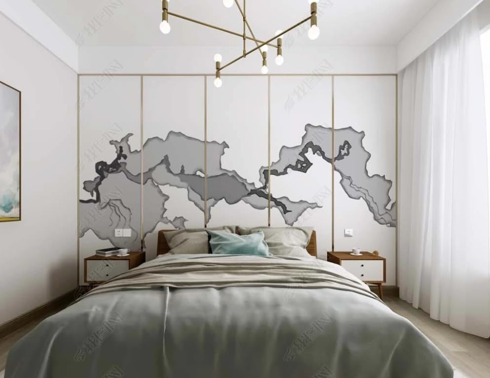 Papier peint intissé lessivable motif marbré poster mural 150x105