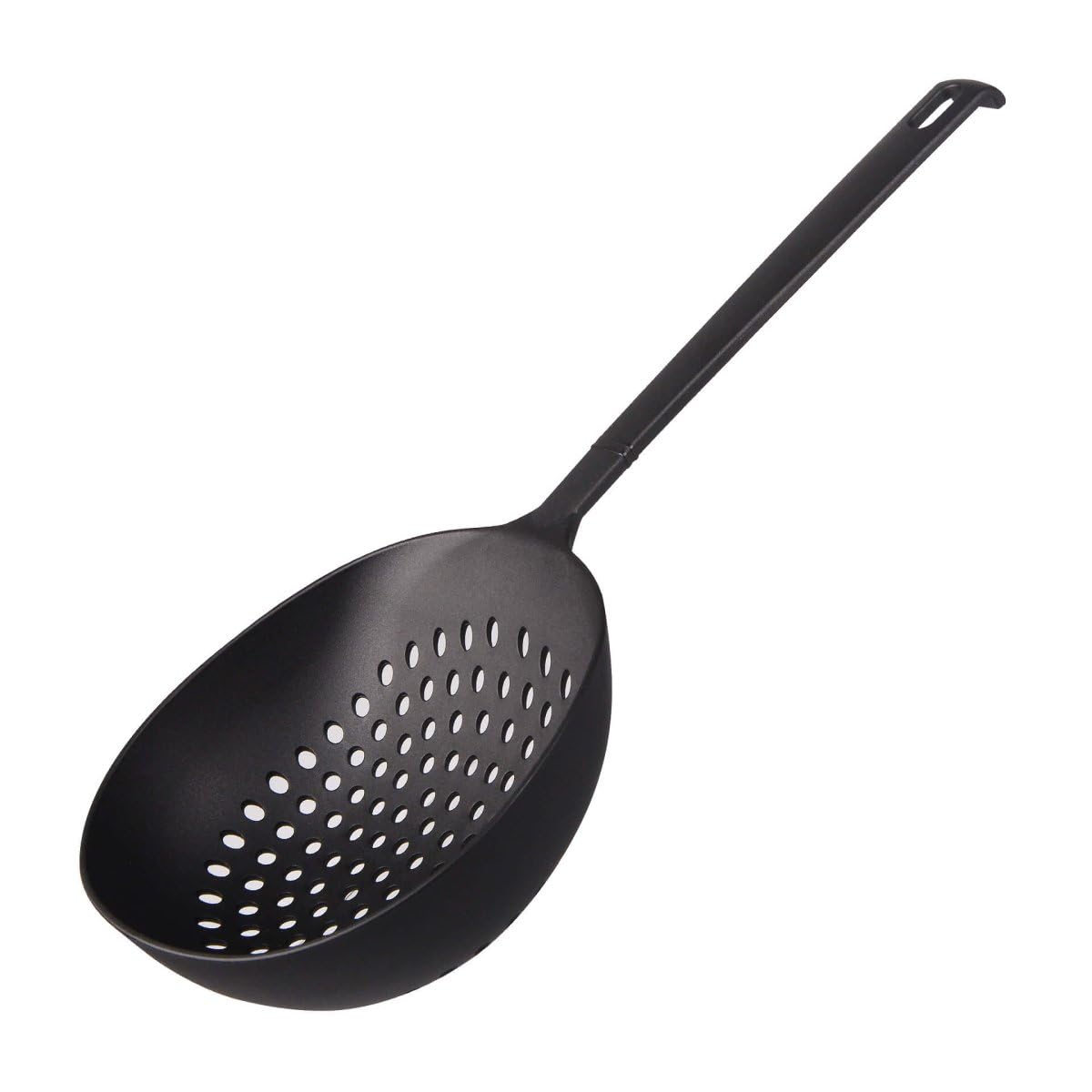 Fackelmann Nero Jumbo Strainer - Large, Heat-Resistant Plastic Strainer, Ideal for Straining Dumplings or Spaetzle, Dishwasher Safe, Designed in Germany