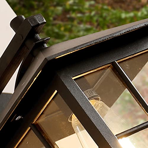 Applique murale eclairage deco veranda jardin style retro noir