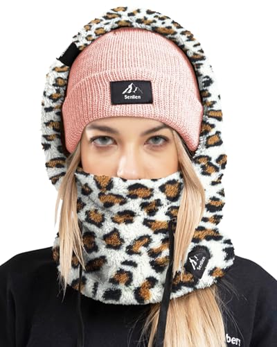 Senllen Balaclava Cold Weather Fleece Windproof Ski Mask Winter Breathable Thermal Face Mask Neck Warmer Scarf Helmet Hood