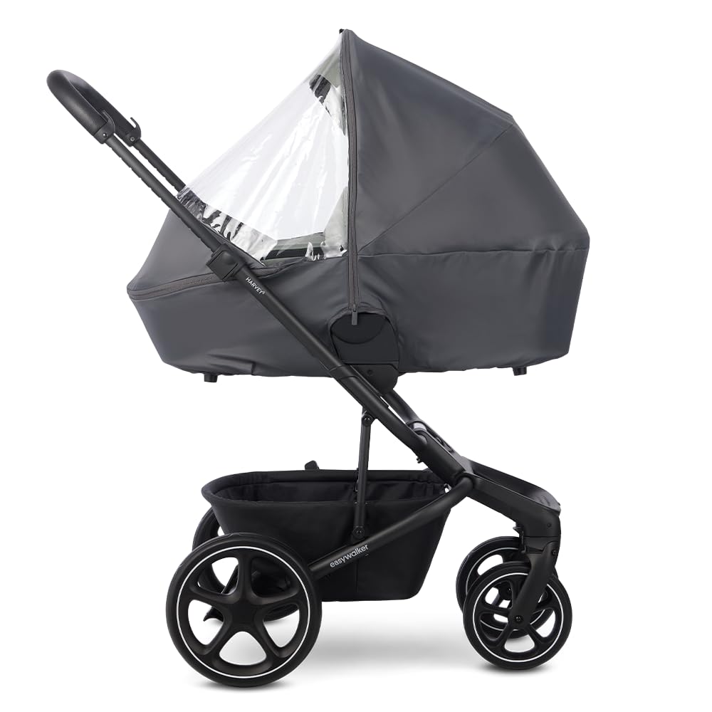 Easywalker Harvey5 Regenschutz, Für Sitz und Wanne, Leicht anzubringen und abzunehmen, Wasserabweisend - Transparent