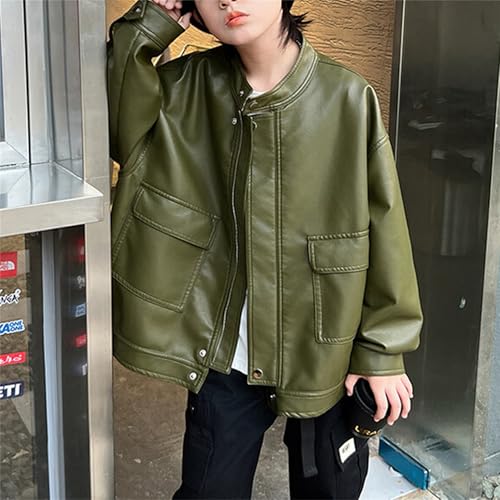 Betusline Kids Boys Motorcycle Faux Leather Jackets, 4-14 Years3