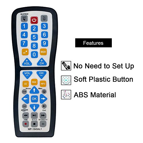 Luckystar 2 Device Universal Waterproof Easy Clean Remote Control Support For All Smart Tv, Led/Lcd Tv, Apple Tv,Vizio Tv, Lg, Samsung And Roku Player, Bluray Dvd, Audio System #TOP7