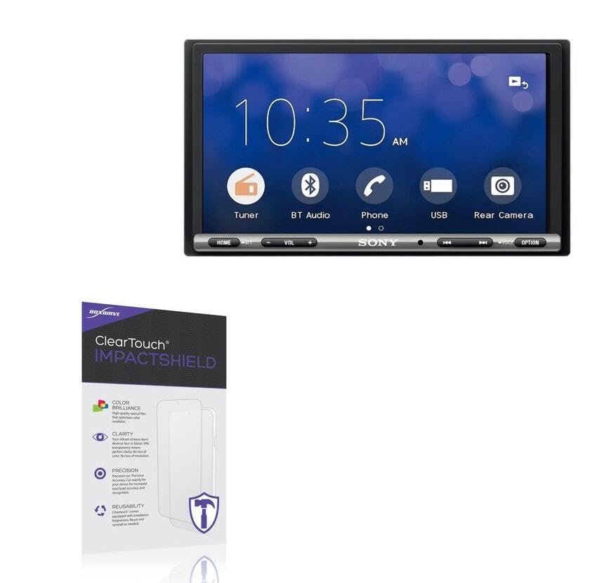 BoxWave Screen Protector Compatible with Sony XAV-AX150 - ClearTouch ImpactShield (2-Pack), Impenetrable Screen Protector Flexible Film