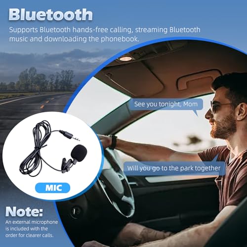 Image of Vertical Single Din Car Stereo, 10.4 Inch Rotatable Touch Screen Radio with Wireless Carplay & Android Auto, Support Backup Cam /GPS /Bluetooth /FM /RDS /Mirror Link /SWC /EQ