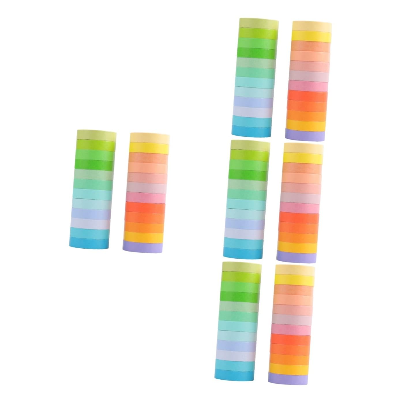 SHINEOFI 96rotoli Nastro Adesivo Decorativo Washi Tape Adesivi Colorati Per Scrapbooking Pianificazione e Decorazione Fai Da Te Facile Da Applicare e Strappare Per Diario e Lavoretti