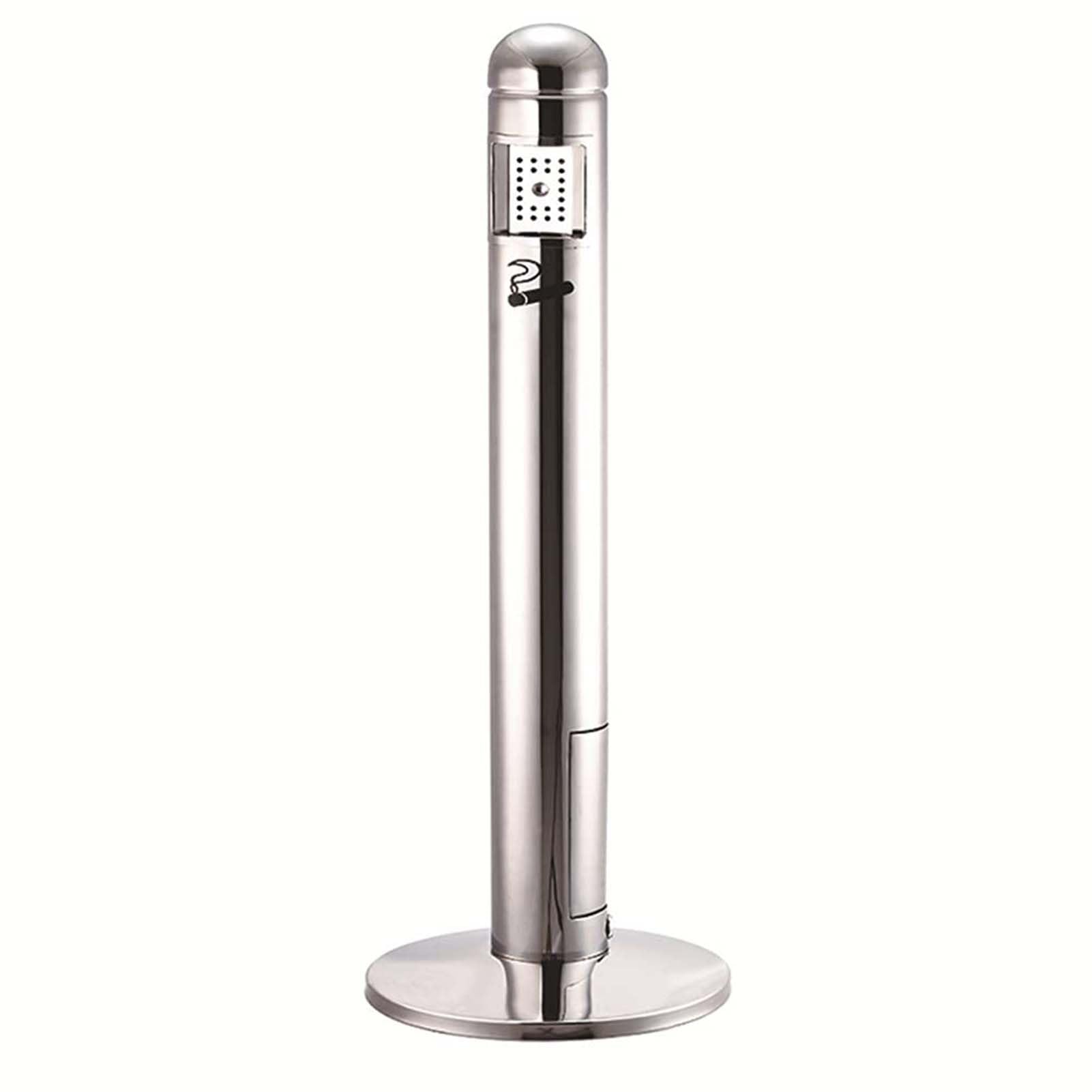 Standing Ashtray For Outdoors, Outside Patio Cigar Ashtrays For Cigarettes, Floor Vertical Soot Column Stainless Steel For Restaurant, Office, Building