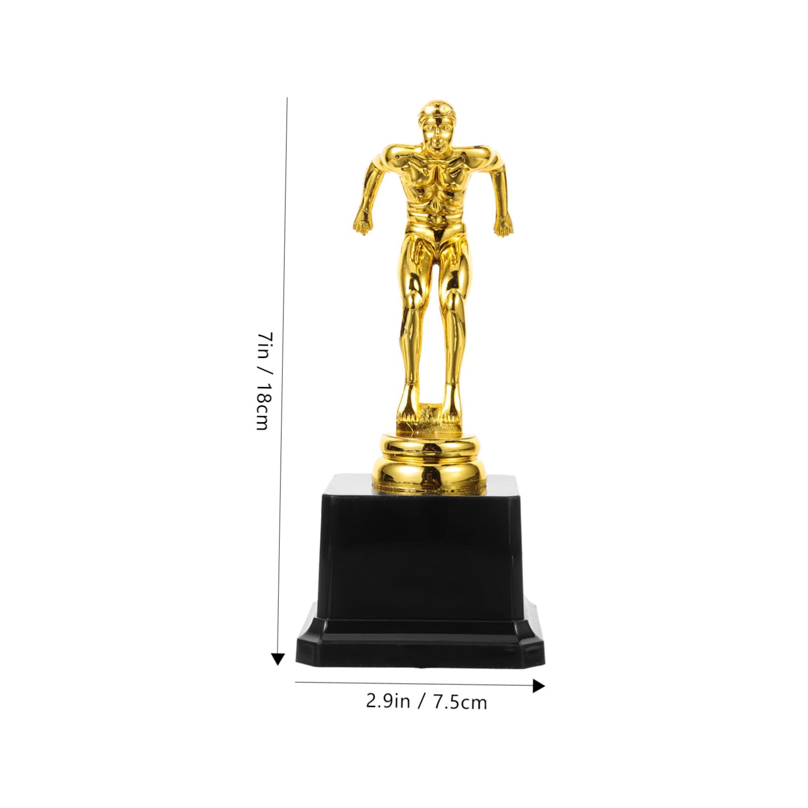 balacoo Sports Trophy Plastic Statuette Mini Trophy Trophies Diving Trophy Decorations Delicate Trophy Cup Award Sports Trophy Competition Trophy Cup Teens Present Golden re-usable