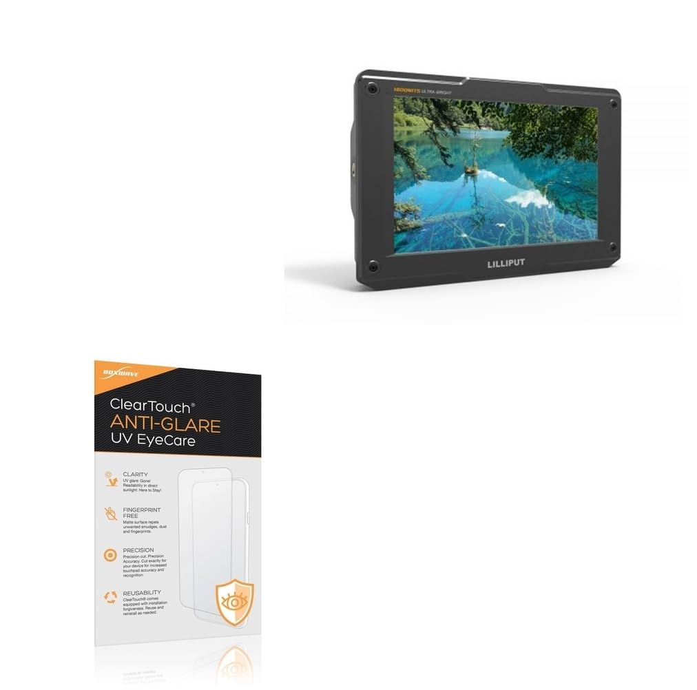 BoxWave Screen Protector Compatible With Lilliput H7S - ClearTouch Anti-Glare Anti-UV EyeCare (2-Pack), Filters out Harmful Blue Light Reduce Fatigue
