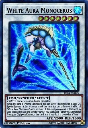 Yu-Gi-Oh! - Monoceros Aura Blancos - RIRA-EN095 - Super Rare - 1ª Edición - Rising Rampage