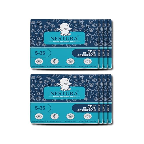 Image of Baby Diapers Pants Small S size (4-8 kg), Combo Pack of 8 (288 Count)