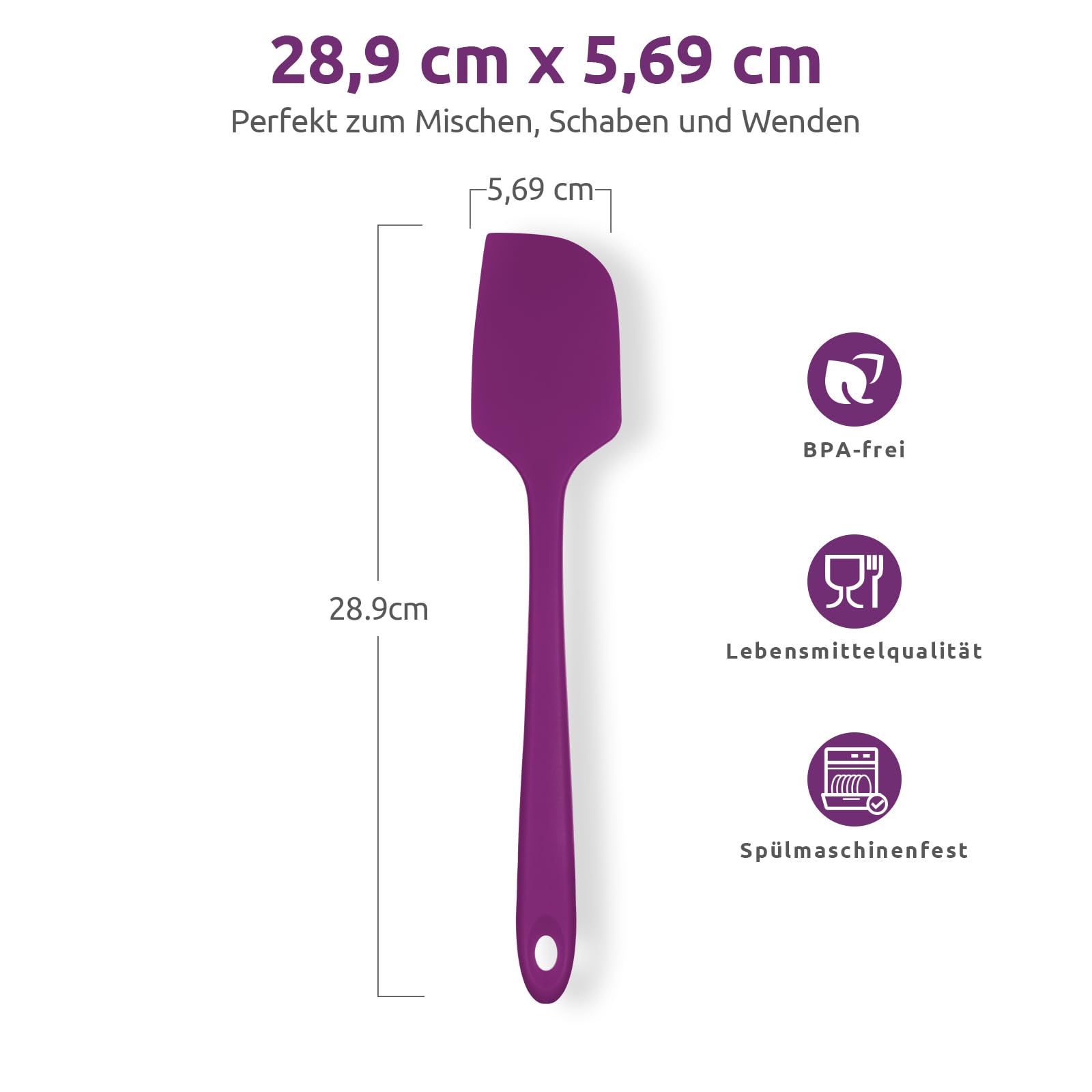 Silikon Spatel Set | 3 Stück | Hitzebeständig Bis 315°C | Flexibel & Antihaft | Für Backen & Kochen