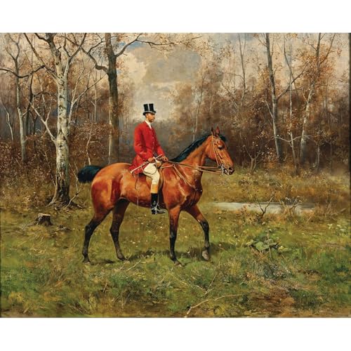 ArtDirect A Parforce Rider in the Forest (1890) Unframed Art Print Giclee Poster by Tadeusz Ajdukiewicz - Ready for Framing with Customization Sizes 10x8, 14x11, 20x16, 30x24, 44x36 and 59x48 inches