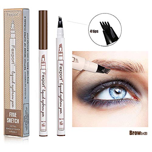 Tattoo Eyebrow Pen Cuatro 4 Puntas Duraderas