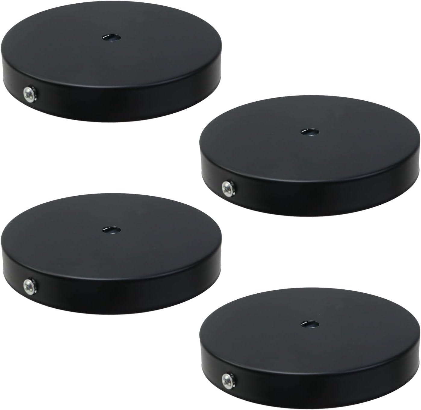 4 Pack 4.7" Lamp Holder Ceiling Canopy Kit Ceiling Plate Base,Black | Chassis Pendant Light Lamp Holder Light Accessories Modern Decorative