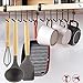 2pcs Mug Ganci Tazze Bicchieri di vino Deposito Ganci Cucina Utensil Cravatte Cinture e Sciarpa Appeso Gancio Rack Titolare Sotto Armadietto Armadio Senza Foratura (Nero)