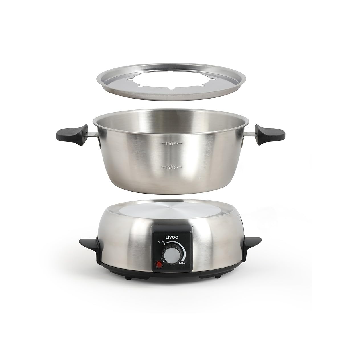 Livoo DOC263 Elektrisches Fondue-Gerät 8 Personen 1,8 l 1000 W Grau