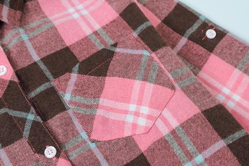 Image of SANGTREE Long Sleeved Flannel Shirt Button Down Plaid Shirts