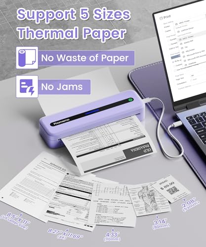 Image of Phomemo Bluetooth Portable Printer, Thermal Portable Inkless Printers Wireless for Travel, Compatible with Phone, Laptop, for Home, Office, School,with 1 Case