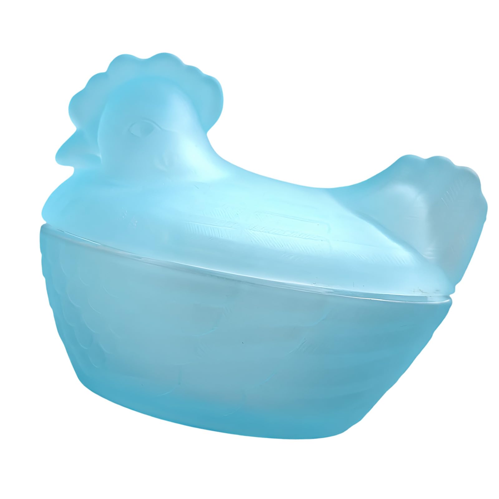 Kaeltsyn Lovely Transparent Hen Container on Nest for Kitchen Use Candy Bowl Jars with Lid