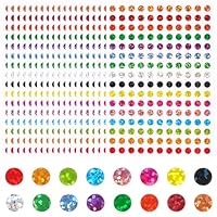 HonGien 3520Pcs Shiny Sticky Dots Coloured Dot Stickers Circle Self Adhesive Labels Laser Colorful Circle Dot Stickers Sparkle Color Coding Labels for Classroom Office Home DIY 20 Sheets