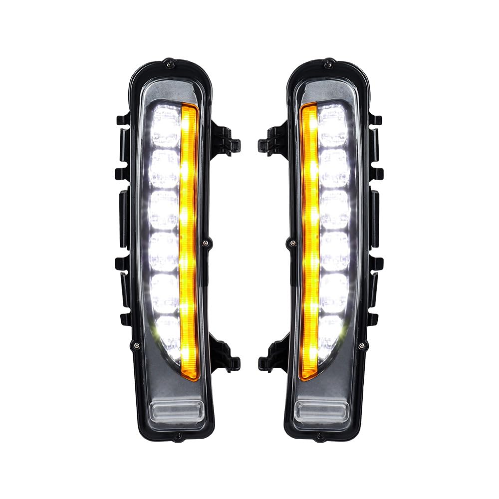 Astra Depot 2PCS LH & RH LED SUV Fog Lamp Light DRL Compatible for Ford Edge 2011-2014 Turn Signal Daytime Running Light