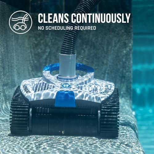 Image of Hayward TracVac Lightweight Automatic Suction Vacuum Cleaner for Inground Pools with Hose and Valve for Swimming Pool Maintenance, White