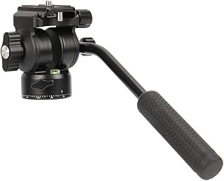 Koolehaoda Tripod Video Fluid Head Compact Pan Tilt Head with Arca-Type Quick Release Plate for Compact Video Cameras, Mirrorless and DSLR Cameras -VH01