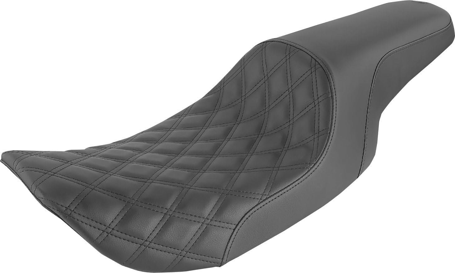 Saddlemen Front Lattice Stitch/Rear Smooth Profiler Black Motorcycle Seat (897-06-149)