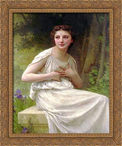 Reflexion 20x24 Gold Ornate Wood Framed Canvas Art by William Adolphe Bouguereau