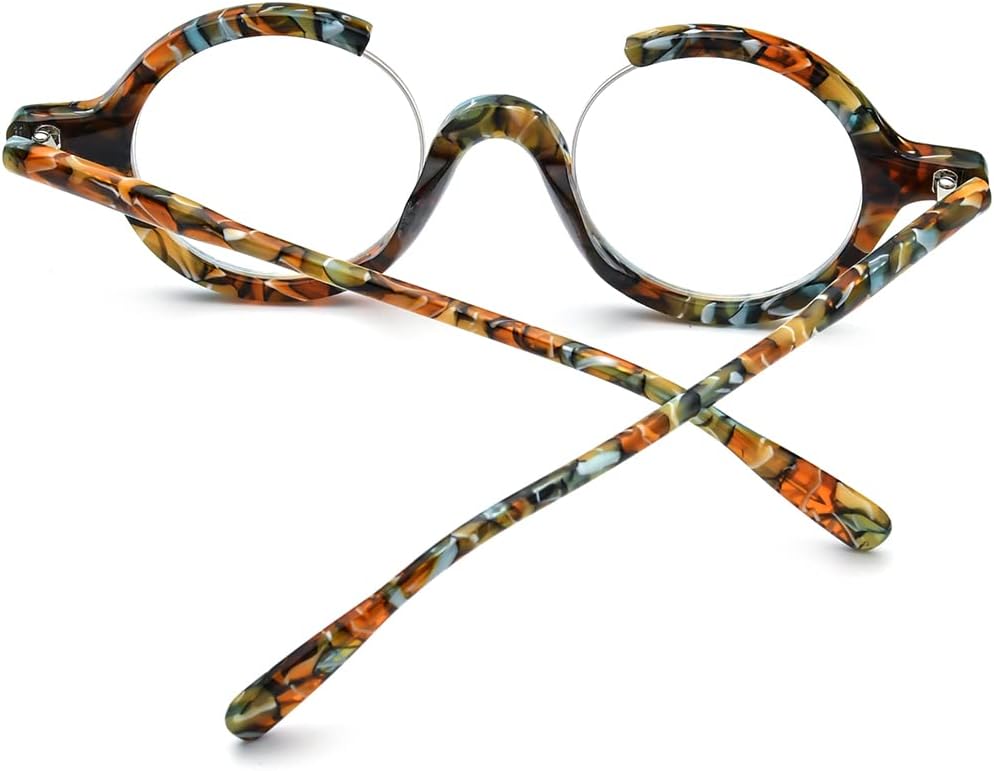 HEPIDEM Acetate Glasses Men,New Round Vintage Retro Optical Eyeglasses Frame for Women