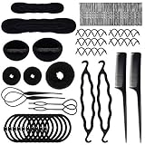 70 PACK Hair Styling Accessories Kit Set,Sonku Magic Bun Maker Hair Braid Tool for DIY Clip Curler Roller Twist for Girls and Women