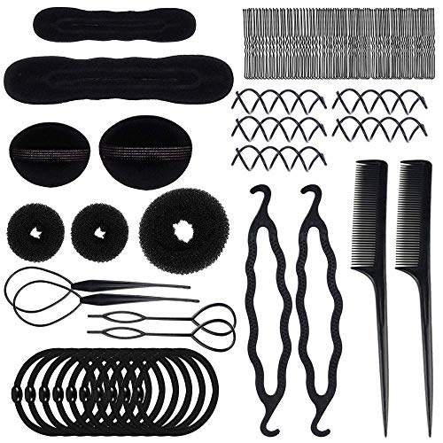 70 PACK Hair Styling Accessories Kit Set,Sonku Hair Braid Tool for DIY Clip Curler Roller Twist DIY Styling Tool for Girls and Women