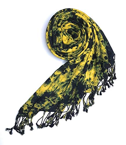 Image of Rayon Scarf for Men & Women | Lightweight Stole, Shawl & Wrap with Batik Design | All-Season Summer & Winter Wear | Soft & Breathable Fabric (28 x 72 inches)