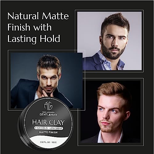 Premium Barber Grade Hair Clay For Sculpting The Perfect Look - High Hold, Matte Finish - Low Shine Hair Clay For Men, 4Oz #TOP3