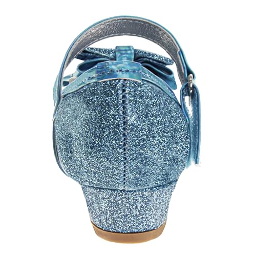 Image of Josmo Girls Sparkly Dress Bow Sandals - Formal Party Wear Shoes