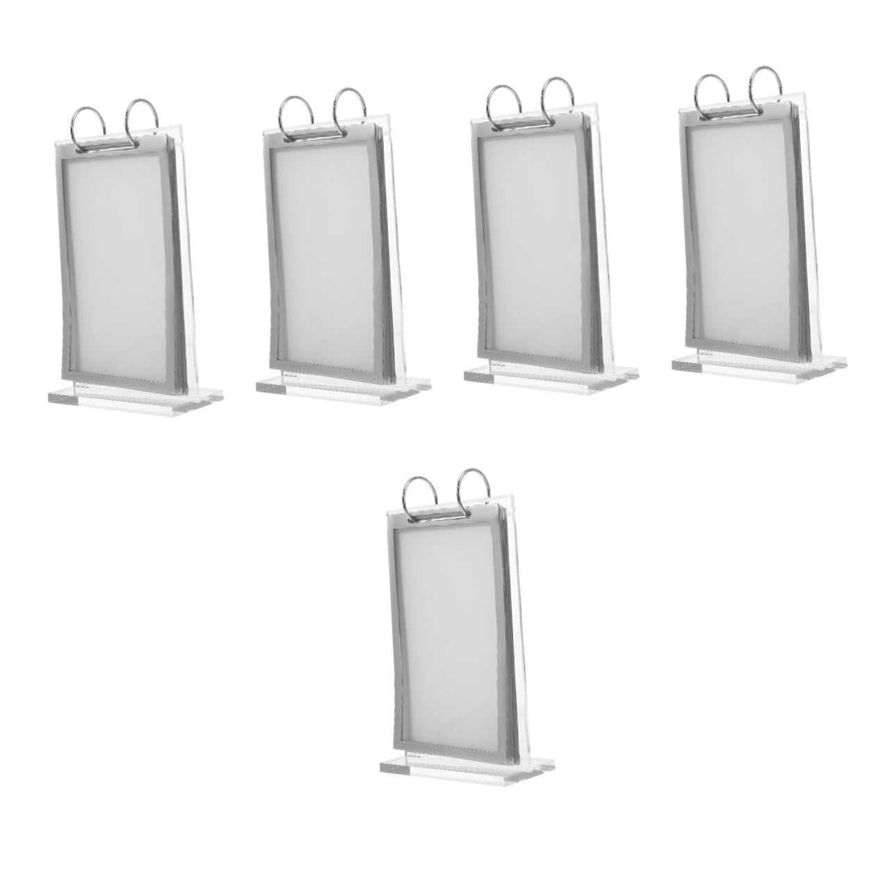 5piezas Soporte De Exhibición De Menú Transparente Con Base Soporte De Letreros Para Restaurantes Para Mostrar Información Mesas y Exposiciones