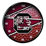 The Memory Company | NCAA 12' Round Clock Officially Licensed Team Logo Battery Operated for Home Office Dorm Décor Sports Fan Gift, University of South Carolina