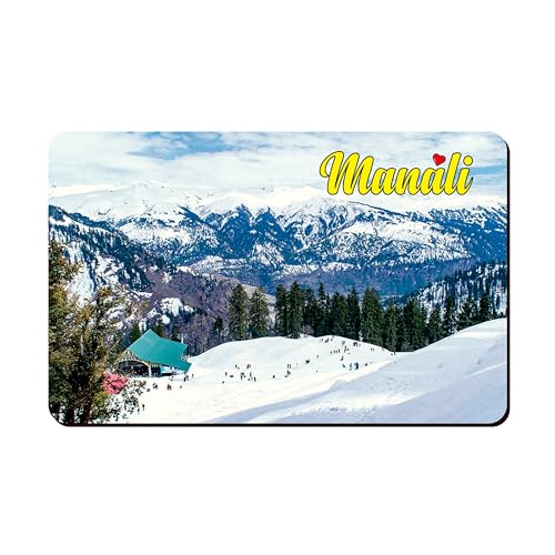 Image of Elegant Fridge Magnet with Themes |Rectangular Size Refrigerator Magnet with Magnetic Rubber Back | Pack of 1, 8.6cm X 5.4cm (Manali)