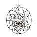 Solaris 6 Light Crystal Bronze Sphere Chandelier
