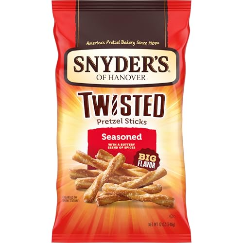 Image of Snyder's of Hanover, Seasoned Twisted Pretzel Sticks, 12 Oz Bag