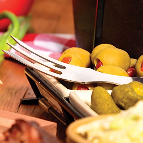 Rada Cutlery Granny Heavy Duty Fork – Stainless Steel with Black Steel Resin Handle, 7-3/4 Inches - Thumbnail 2