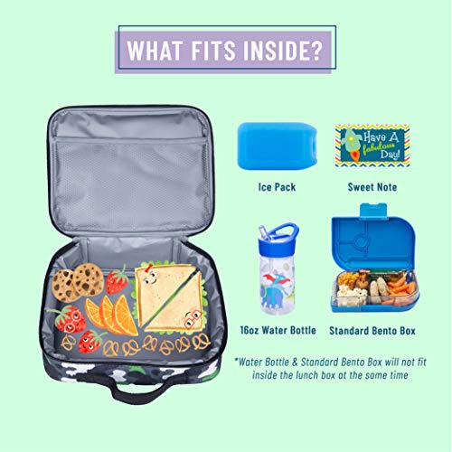 Wildkin Kids Insulated Lunch Box Bag For Boys & Girls, Reusable Kids Lunch Box Is Perfect For Elementary, Ideal Size For Packing Hot Or Cold Snacks For School & Travel Bento Bags (Green Camo) #TOP2