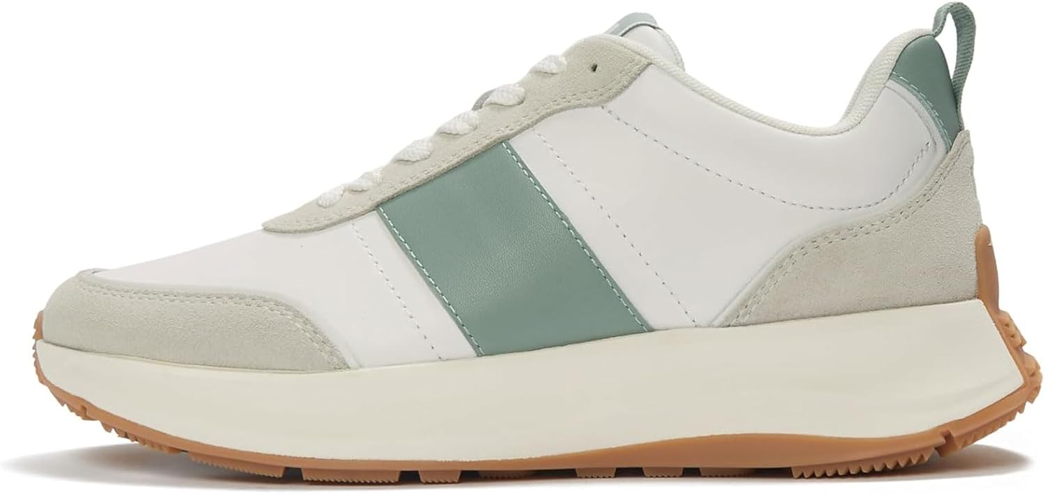 FitFlop Womens F-Mode Flow Leather/Suede Flatform Sneakers