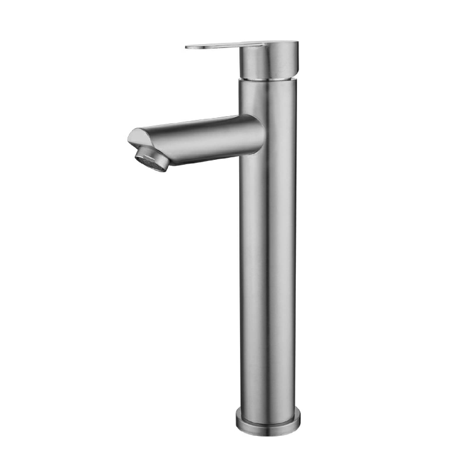 Mitigeur de lavabo anti-calcaire en nickel brossé pour rénovation facile de salle de bain