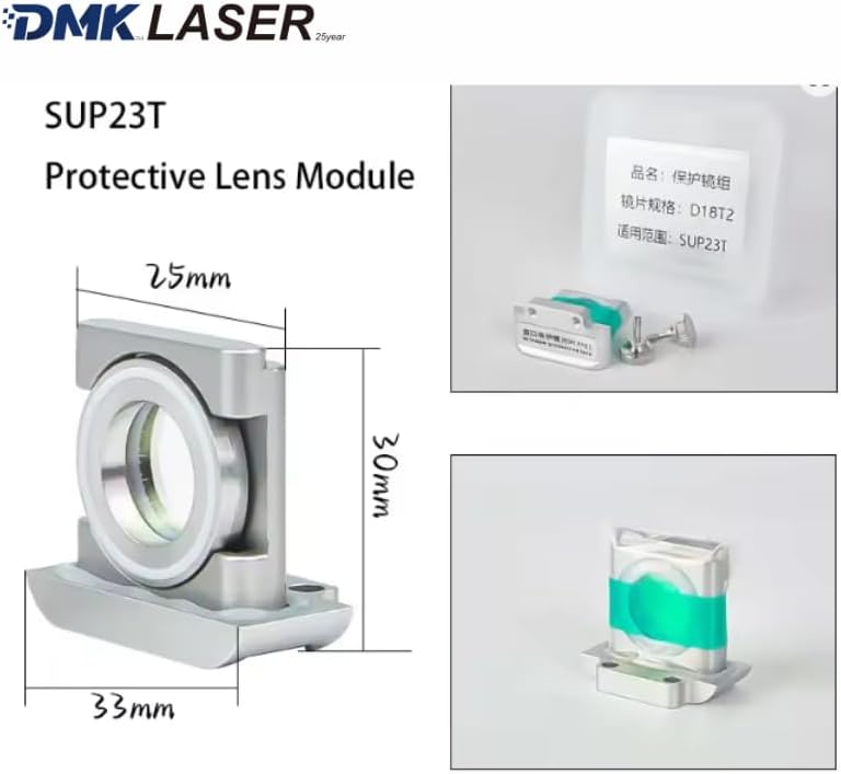 SUP Laser Protective Window Set D18T2 D30T5 Protective Lens With Holder For SUP21T/S SUP23T/S SUP22C Laser Welding Cleaning Head (For SUP20S SUP20T）
