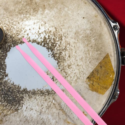 Baquetas para percusión de nylon fluorescentes rosas miniatura 5