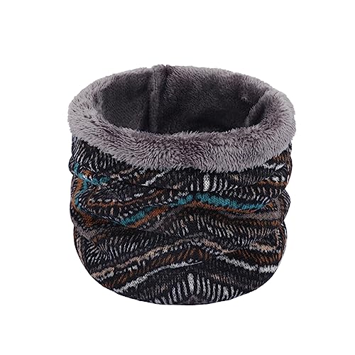 Holibanna Plush Bib Knit Fleece Loop Scarves Men Neck Warm Collar Knit Fleece Scarves Neck Warmer Scarf Hedging