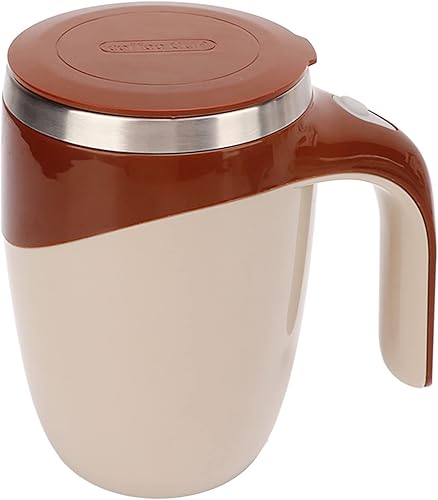Tissting Taza de café con agitación magnética automática de 12.8 fl oz de acero inoxidable, taza de mezcla automática para café, té, chocolate